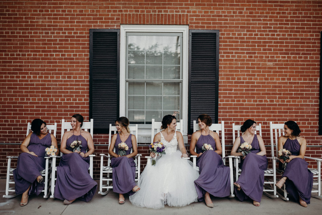 purple bridesmaids 
