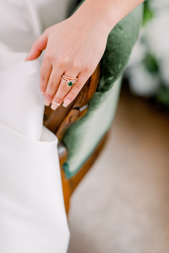 emerald green wedding ring