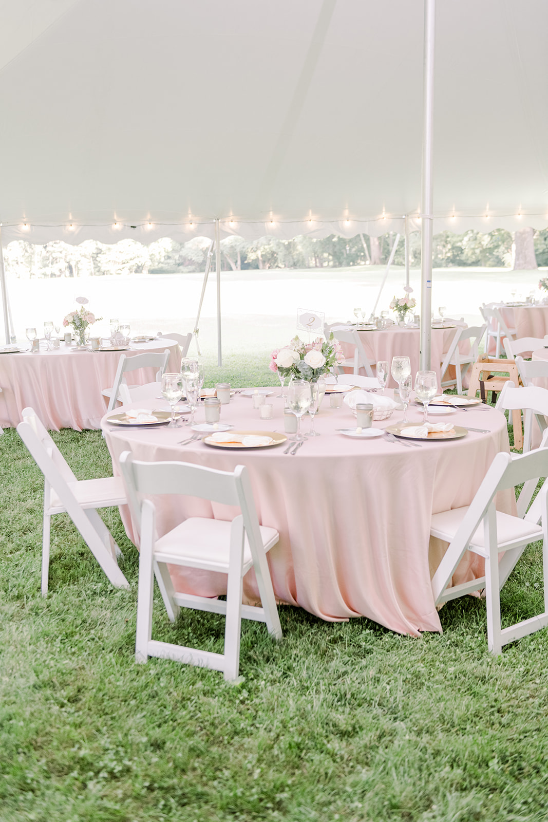 indiana outdoor tent wedding on private property
