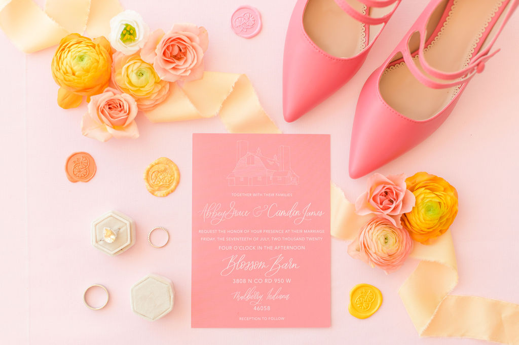 citrus wedding invitation