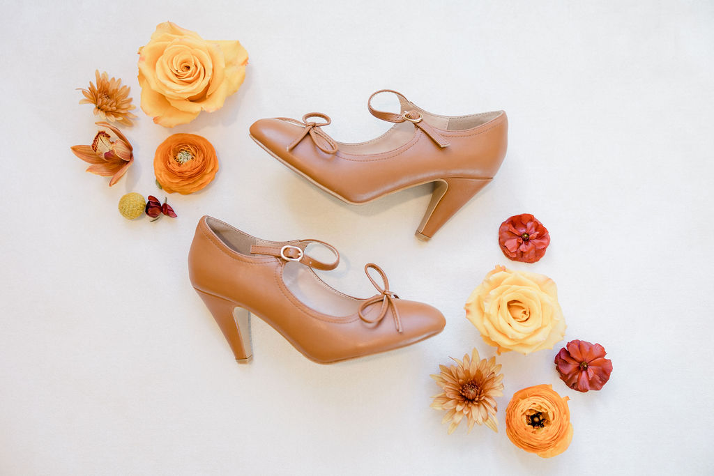 mid-century modern wedding shoes