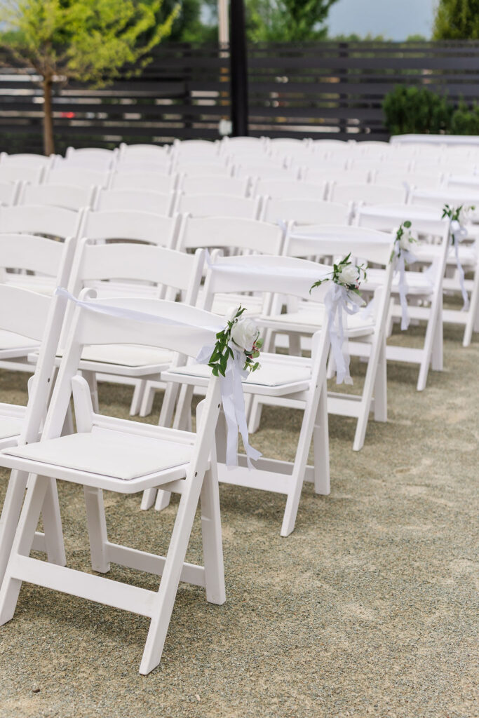 ritz charles courtyard wedding chairs