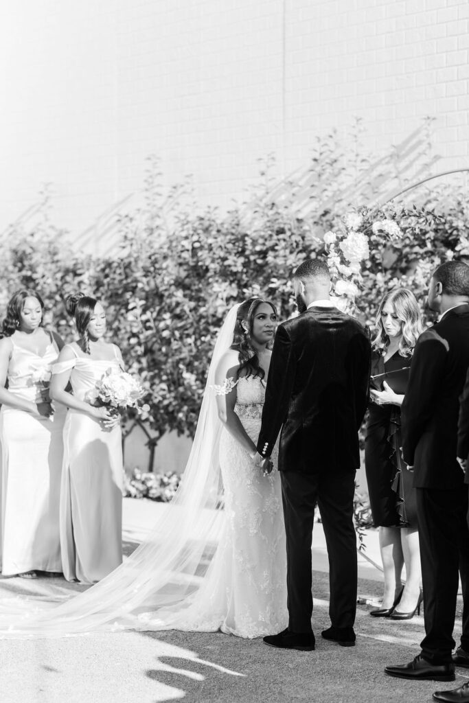 ritz charles courtyard wedding ceremony