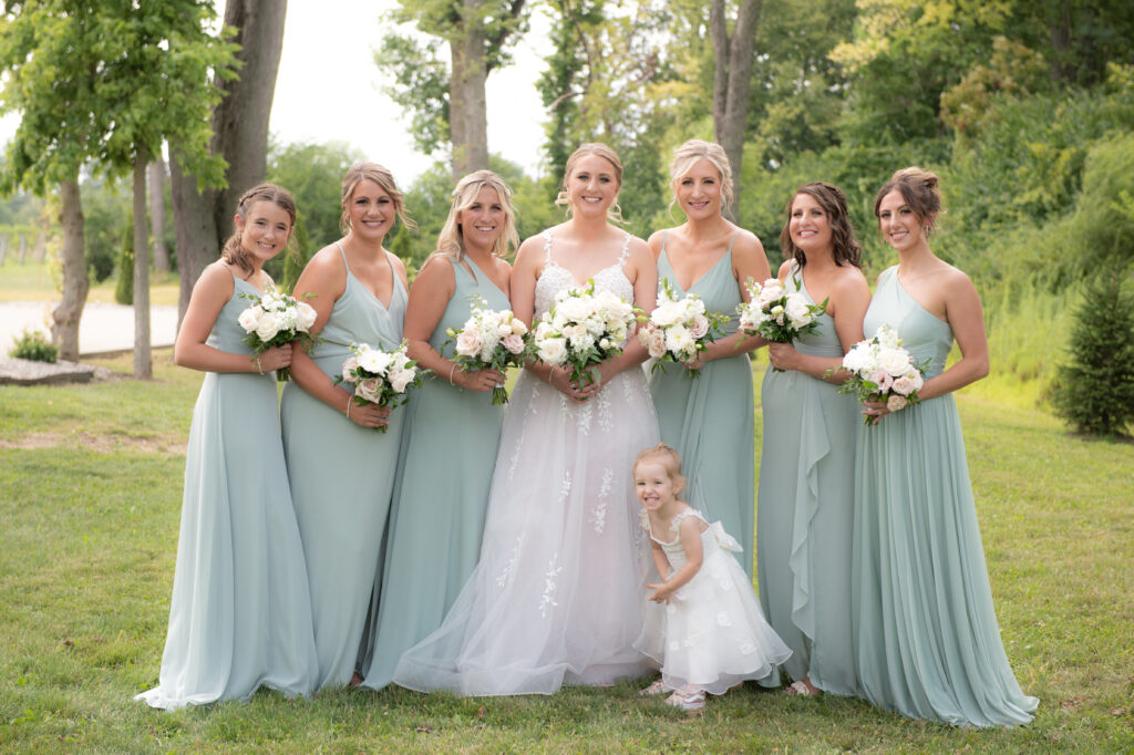 daniel's vineyard wedding sage green bridesmaids