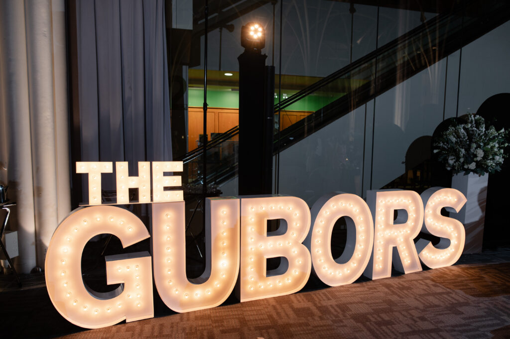 marquee letters at the wedding at the Indianapolis public library by hoosier glow co.