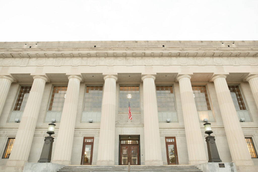 wedding at the Indianapolis public library