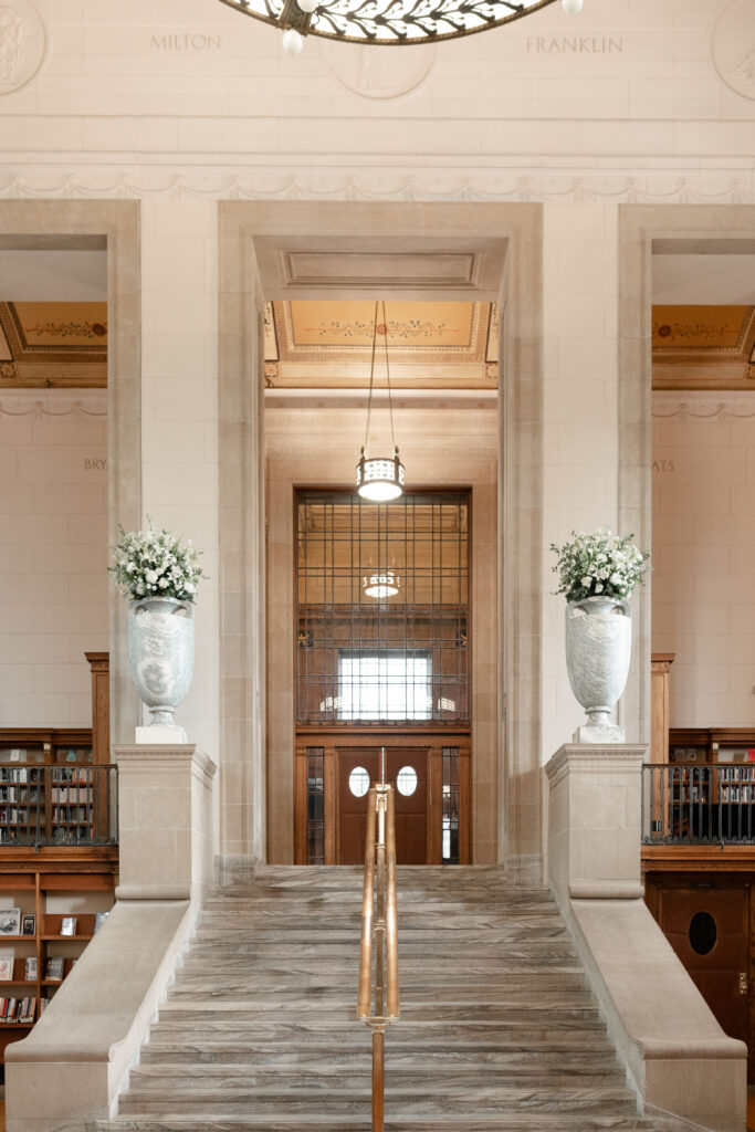 Ceremony stairs at the Indianapolis public library, simon reading room