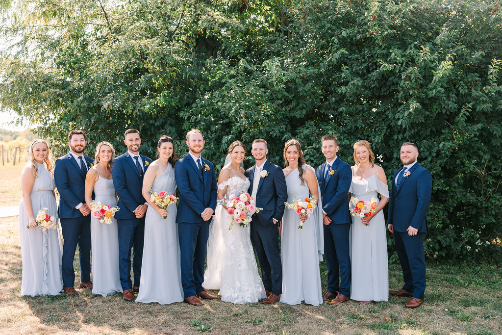 Daniel's Vineyard wedding party