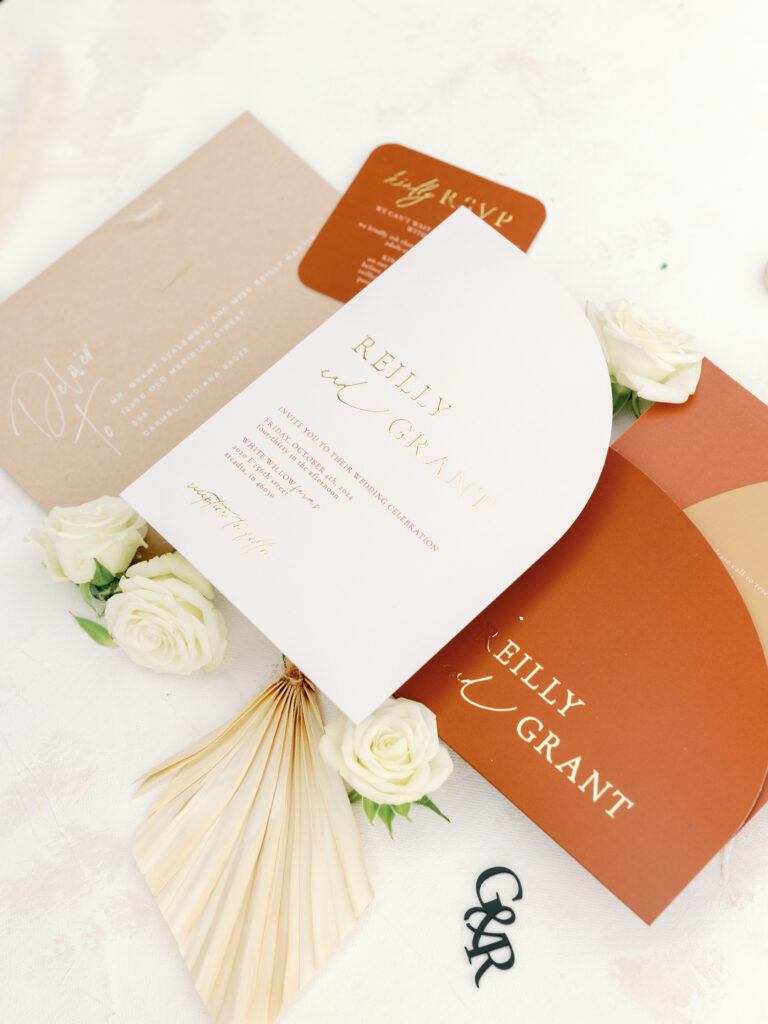 copper fall wedding color palette colors