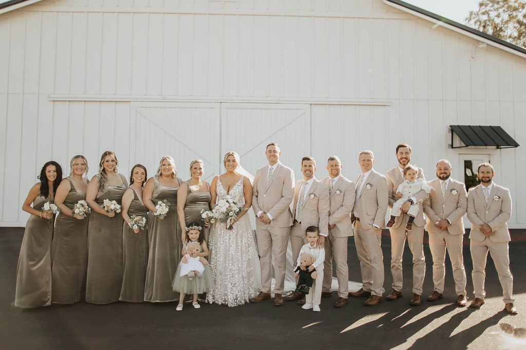 October wedding at White Willow Farms - wedding party 