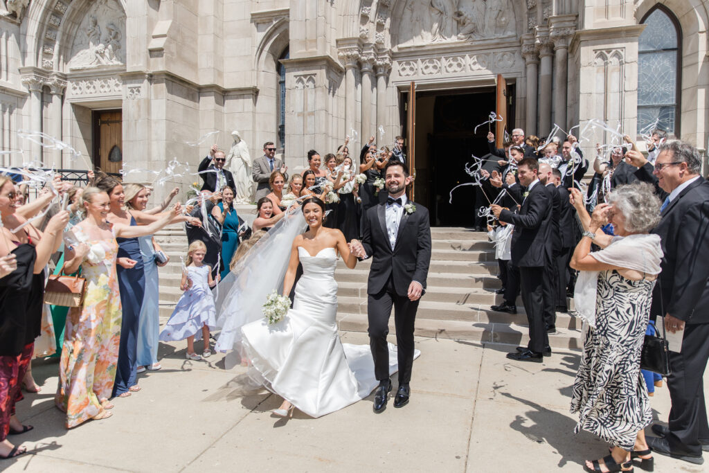 luxe Indianapolis wedding at St mary's catholic church