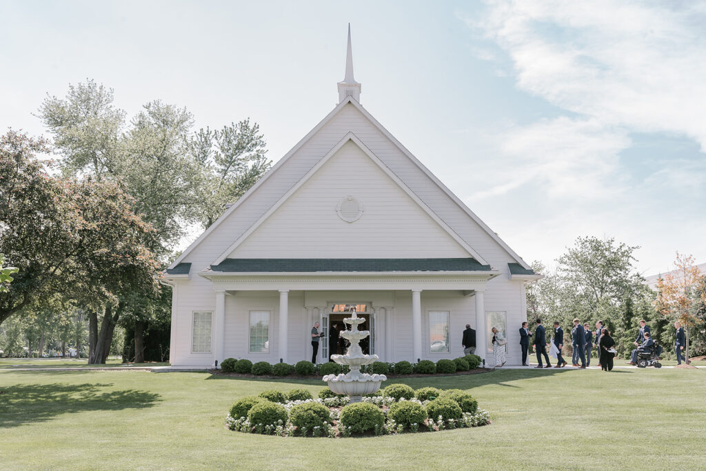 Ritz Charles Garden Pavilion Wedding in the ceremony chapel