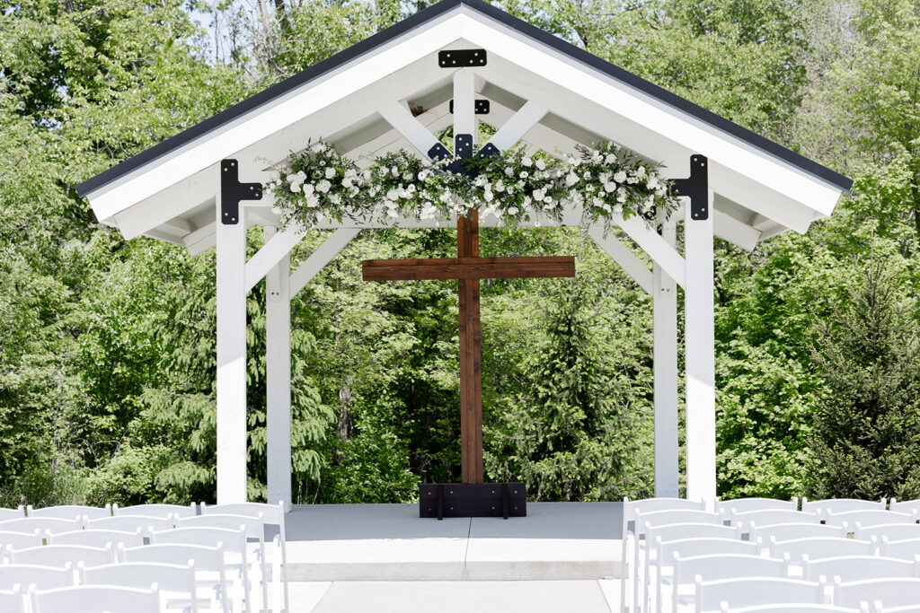 The Sixpence wedding ceremony arbor
