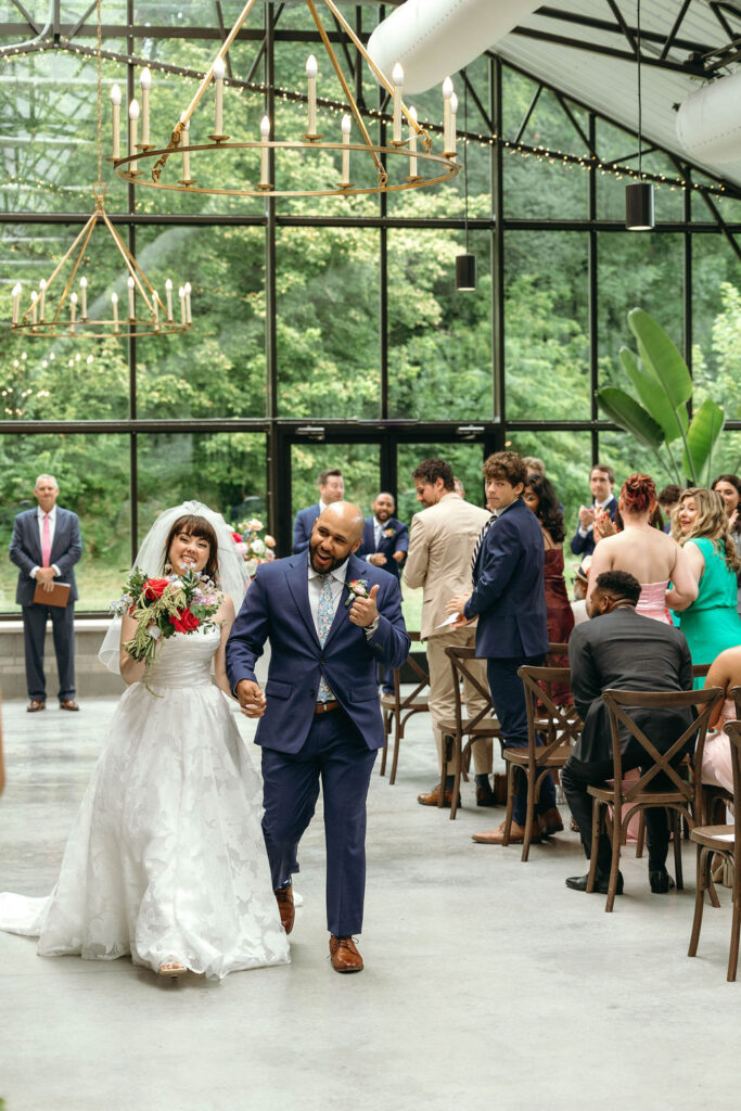 colorful garden party wedding
