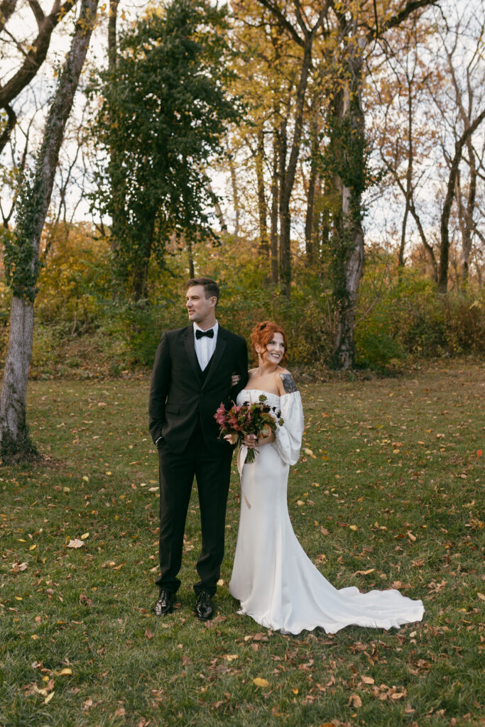 Moody fall wedding at the conservatory at evergreen