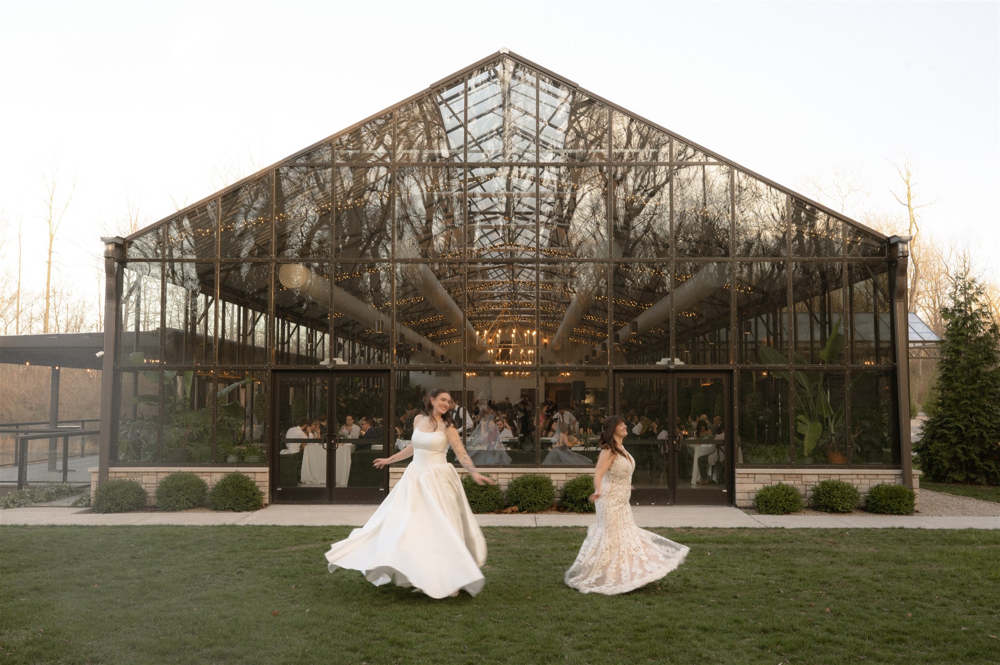 Conservatory at evergreen LGBTQ wedding